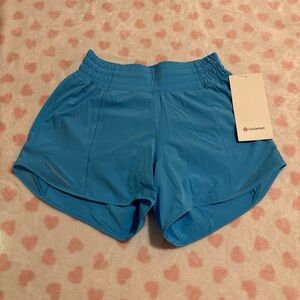 Lululemon hotty hot shorts kayak blue size 2 
New with tag